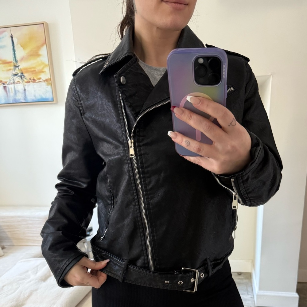 Women's Black Leather Jacket